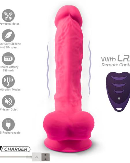 SILEXD - MODÈLE DE PÉNIS RÉALISTE 18 VIBRATIONS ROSE + TÉLÉCOMMANDE LRS
