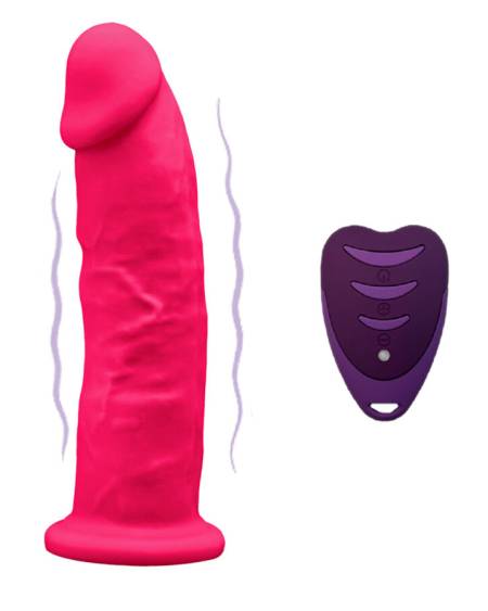 SILEXD - MODÈLE DE PÉNIS RÉALISTE 2 ROSE + TÉLÉCOMMANDE LRS 17 CM