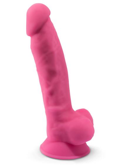 SILEXD  MODÈLE DE PÉNIS RÉALISTE 7 ROSE BRILLE DANS LE NOIR