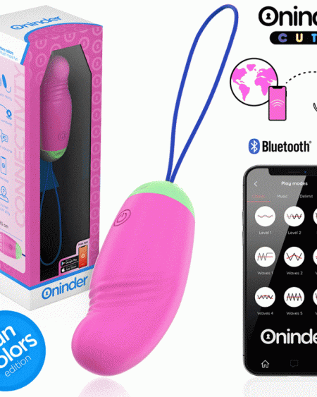 ONINDER CUTE - ŒUF VIBRO-ROTATIF 360° EN SILICONE - APPLICATION GRATUITE DANS LE MONDE ENTIER