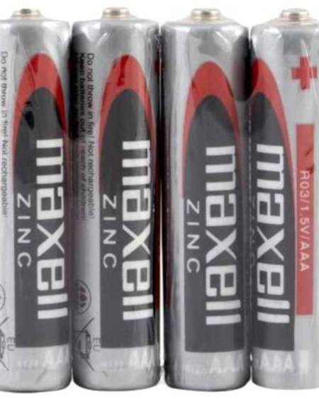 MAXELL - BATTERIE AU MANGANÈSE AAA R03 RÉTRACTABLE*4