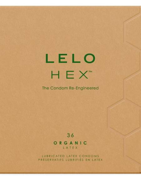 LELO - HEX BOÎTE DE PRÉSERVATIFS BIOLOGIQUES 36 UNITÉS