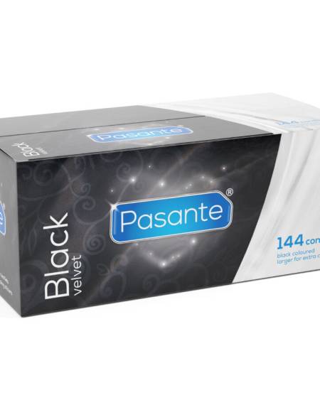 PASANTE - PRÉSERVATIFS EN VELOURS NOIR BOÎTE 144 UNITÉS