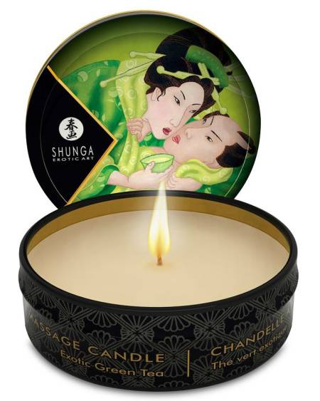 SHUNGA - MINI CARESSE À LA BOUGIE DE MASSAGE T VERT 30 ML