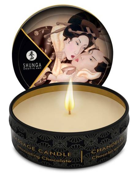 SHUNGA - BOUGIE DE MASSAGE MINI CARESS BY CANDELIGHT CHOCOLAT 30 ML