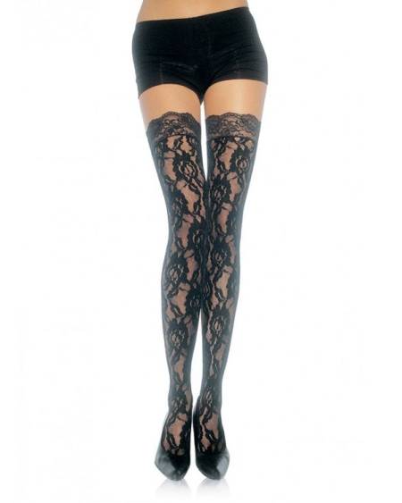 LEG AVENUE - BAS EN DENTELLE FLEURIE