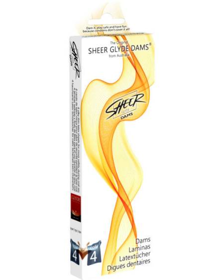 SHEER GLYDE - BARRAGES LAMINAS LATEX QUEUE DE SEXE ORAL