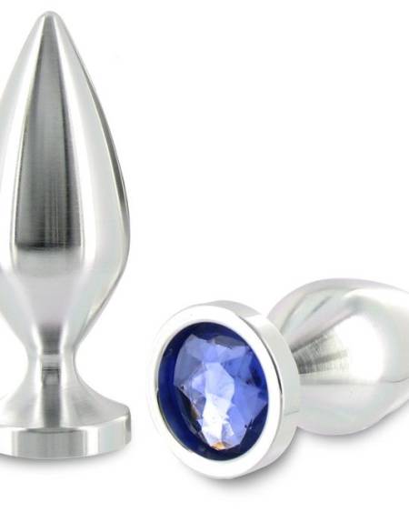METAL HARD - PLUG ANAL ALIMINUM COULEUR CRISTAL GRAND 10,16CM