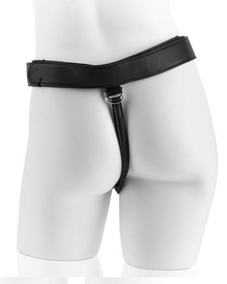 KING COCK - HARNAIS AVEC PÉNIS NOIR RÉALISTE 22,9 CM