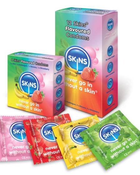 SKINS - CONDOM SAVEURS PAQUET DE 12