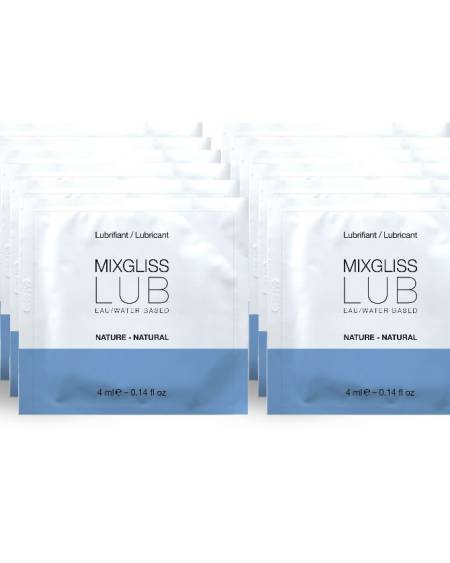 MIXGLISS - LUBRIFIANT NATUREL BASE D'EAU 12 UNIDOSE 4 ML
