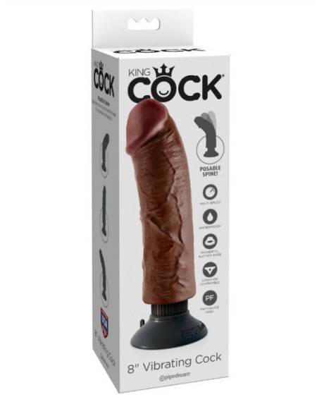KING COCK - BITE VIBRANTE MARRON 20,32 CM