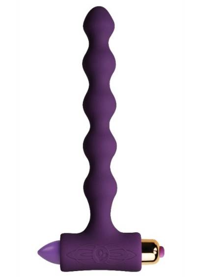 ROCKS-OFF - PLUG ANAL AVEC VIBRATION ET PERLES RIVERLES PETITE SENSATIONS