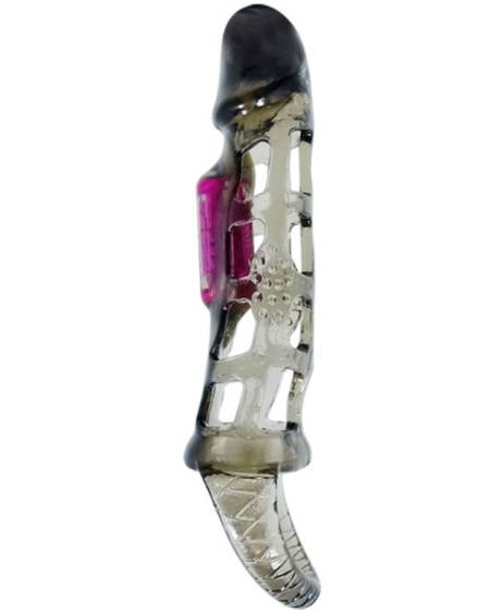 BAILE - MANCHON DEXTENSION DE PÉNIS DE AVEC VIBRATION ET SANGLE 13.5 CM