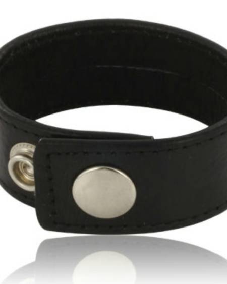 LEATHER BODY - SANGLE DE PÉNIS RÉGLABLE EN CUIR NOIR