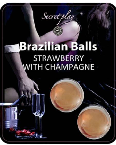 SECRETPLAY - ENSEMBLE DE BOULES BRÉSILIENNES  FRAISE ET CHAMPAGNE