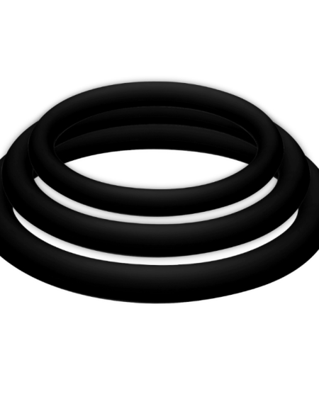 JOYDIVISION POTENZDUO - PLUS LOT DE 3 ANNEAUX NOIR - S, M, L