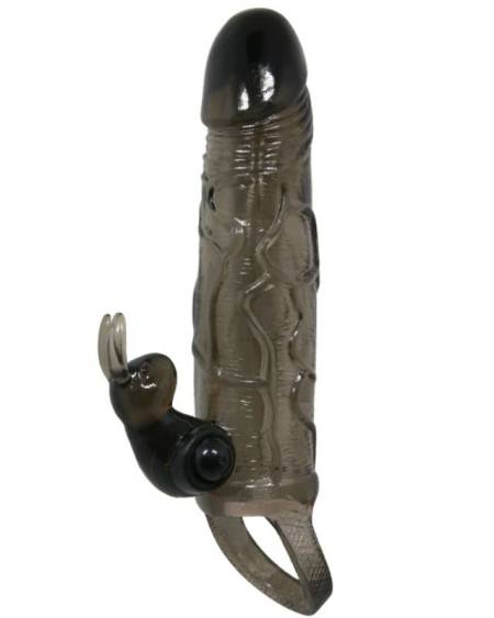 BAILE - COUVRE-PÉNIS BRAVE MAN AVEC LAPIN NOIR 16.5 CM