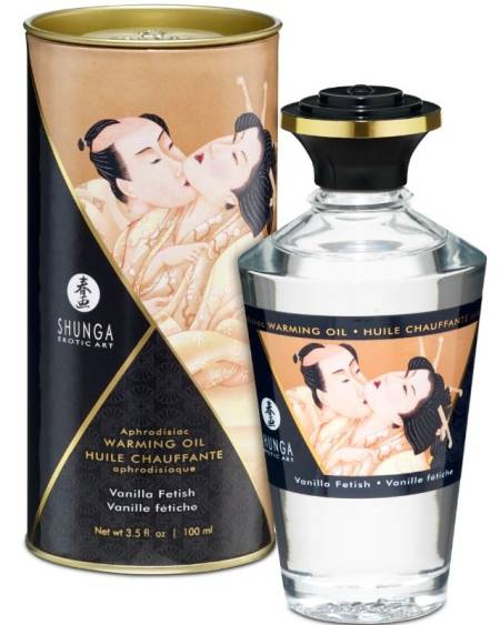 SHUNGA - HUILE DE MASSAGE EFFET CHALEUR SAVEUR VANILLE FÉTICHE 100 ML