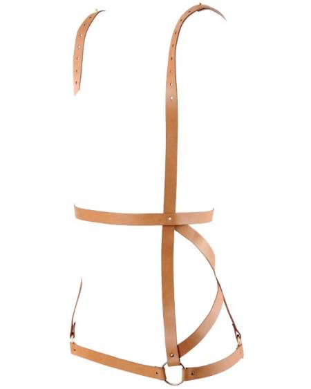 BIJOUX - INDISCRETS MAZE HARNAIS FORME ROBE MARRON