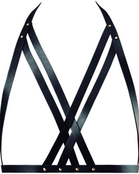 BIJOUX INDISCRETS MAZE - SOUTIEN-GORGE LICOL HARNAIS NOIR
