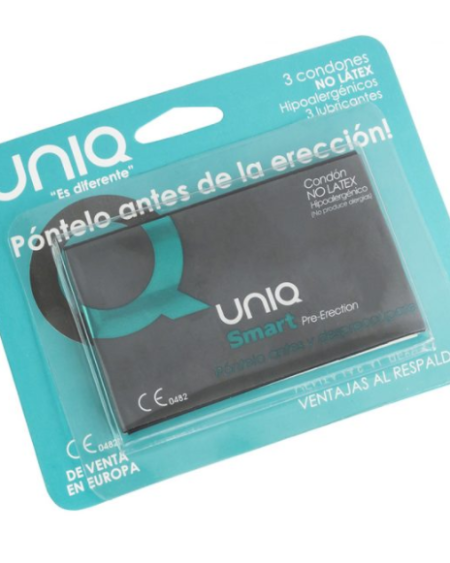 UNIQ - SMART LATEX FREE PRE-ERECTION CONDOMS 3 UNITS