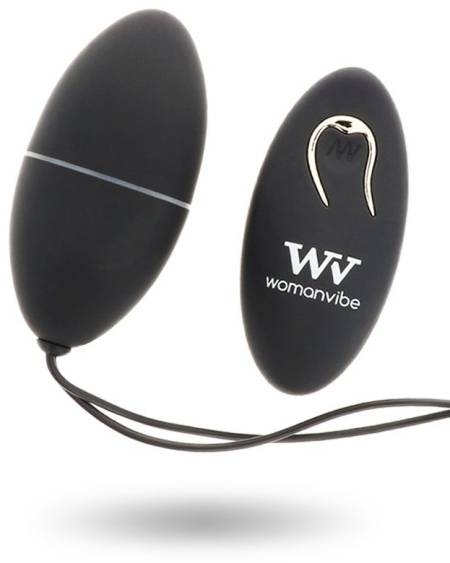 WOMANVIBE - ALSAN EGG TELECOMMANDE NOIR SILICONE NOIR