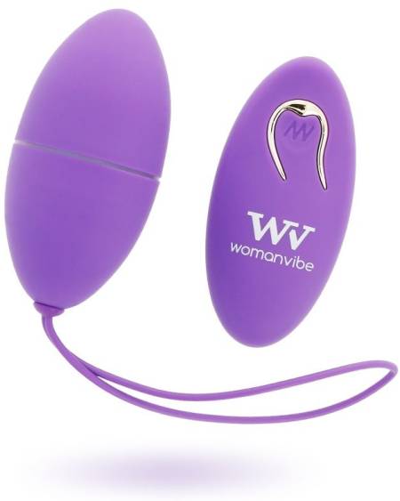 WOMANVIBE - ALSAN EGG TELECOMMANDE NOIR SILICONE VIOLET
