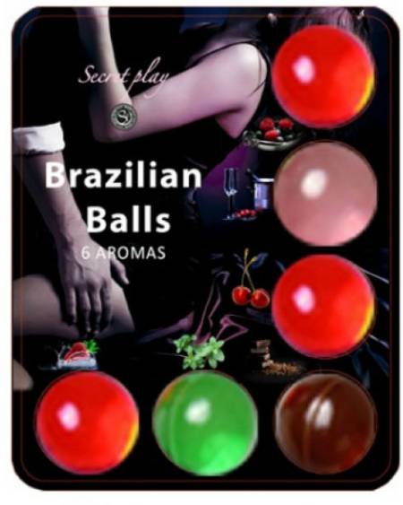 SECRETPLAY - BALLES BRÉSILIENNES LUBRIFIANT HOT BALLS 6 UNITÉS