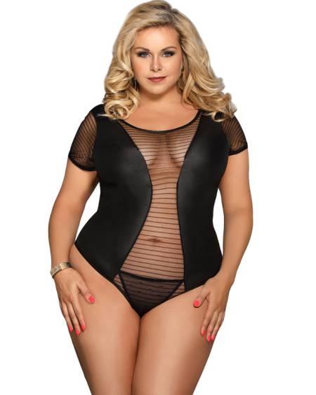 SUBBLIME - QUEEN PLUS FETISH MANCHES COURTES TEDDY