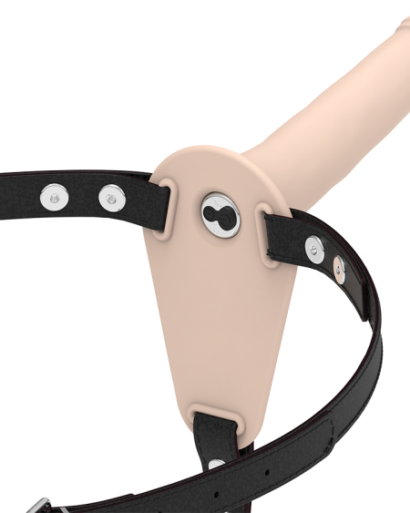 FETISH SUBMISSIVE HARNESS - VIBRATEUR SILICONE FLESH 15 CM