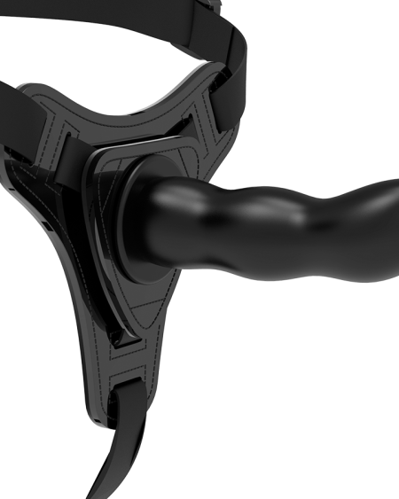 FETISH SUBMISSIVE HARNESS - SILICONE NOIR POINT G 16 CM