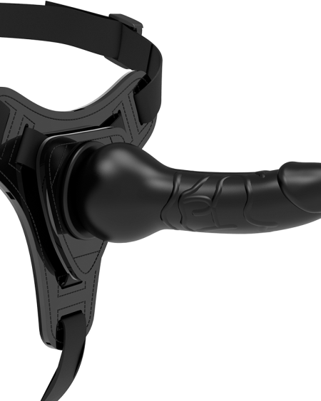 FETISH SUBMISSIVE HARNESS - SILICONE NOIR RÉALISTE 16 CM