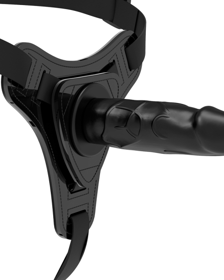 FETISH SUBMISSIVE HARNESS - SILICONE NOIR RÉALISTE 15 CM