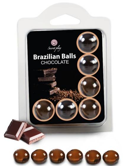 SECRETPLAY - SET 6 BOULES BRÉSILIENNES CHOCOLAT