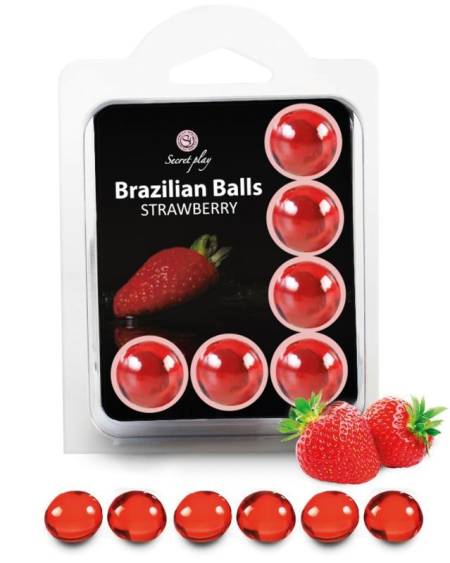 SECRETPLAY - SET 6 BALLES BRÉSILIENNES FRAISE