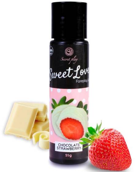 SECRETPLAY - GEL SWEET LOVE FRAISE ET CHOCOLAT BLANC 60 ML