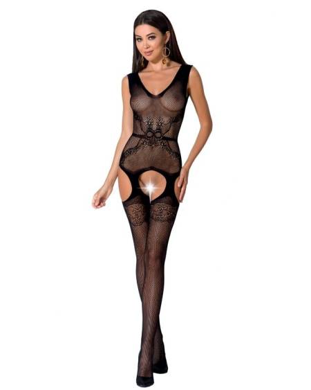 PASSION - FEMME BS062 BODYSTOCKING NOIR TAILLE UNIQUE