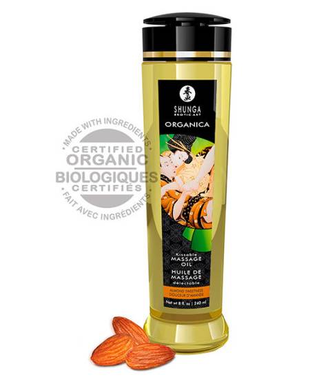 SHUNGA - HUILE DE MASSAGE AUX AMANDES BIO 240 ML