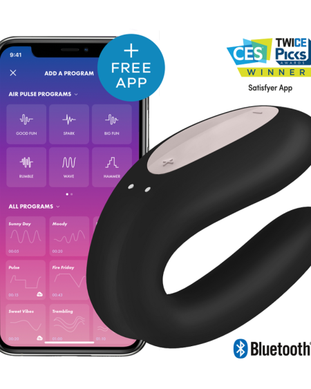 SATISFYER - DOUBLE JOY CON APP MORADO