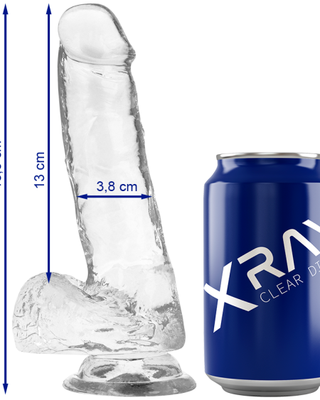 X RAY - BITE TRANSPARENTE AVEC BOULES 18.5 CM -O- 3.8 CM