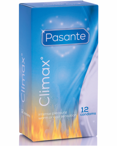 PASANTE - PRÉSERVATIFS CLIMAX 6 EFFET CHALEUR + 6 EFFET FRAIS / 12 UNITÉS