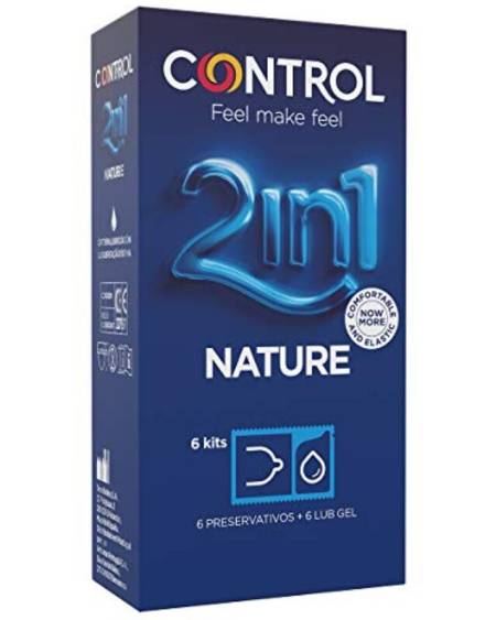 CONTROL - DUO NATURA 2-1 CONSERVATEUR + GEL 6 UNITÉS
