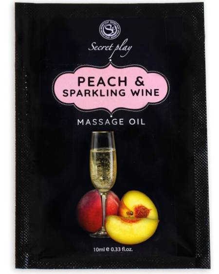 SECRETPLAY - PÊCHE  VIN MOUSSEUX HUILE DE MASSAGE SACHET 10 ML