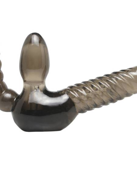 FETISH FANTASY SERIES - SANGLE STRAPLESS AVEC STIMULATEUR ANAL