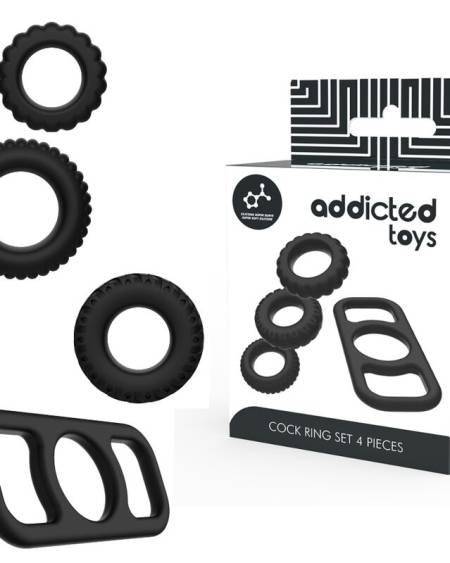 ADDICTED TOYS - ENSEMBLE DANNEAU PÉNIAL 4 PIÈCES