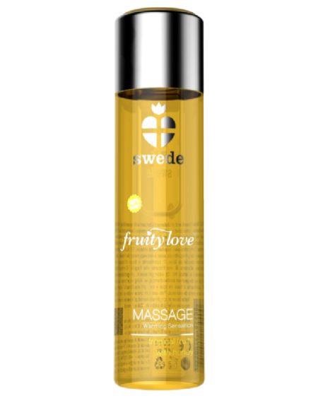 SWEDE - FRUITY LOVE HUILE DE MASSAGE EFFET CHAUFFANT FRUITÉ TROPICAL AU MIEL 120 ML.