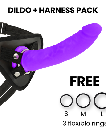 DELTA CLUB - TOYS ARNES + DONG SILICONE VIOLET 20 CM -O- 4 CM