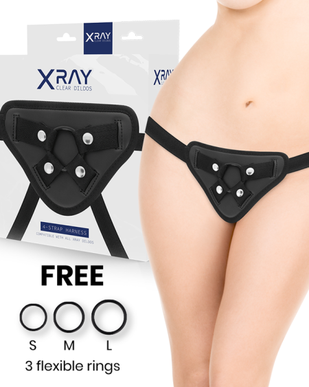 X RAY - HARNAIS RADIO AVEC ANNEAUX EN SILICONE