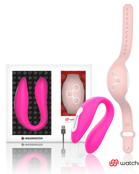 WEARWATCH - VIBRATEUR WATCHME DOUBLE TECHNOLOGIE FUCHSIA / ROSE